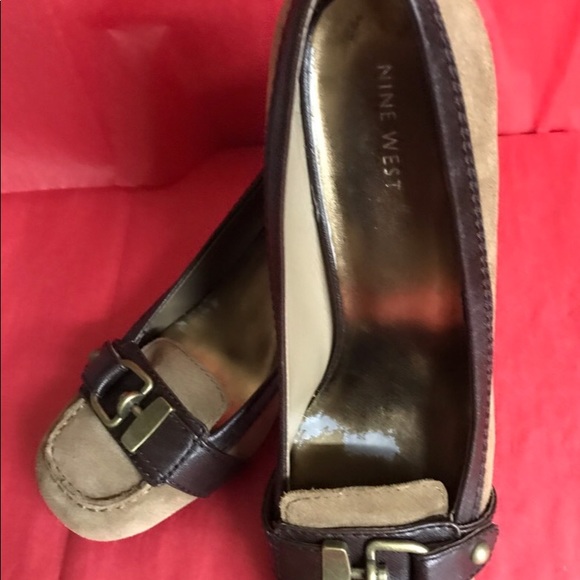 Nine West Brown Paradeso Loafer Styled Wedge*11M - Picture 2 of 6